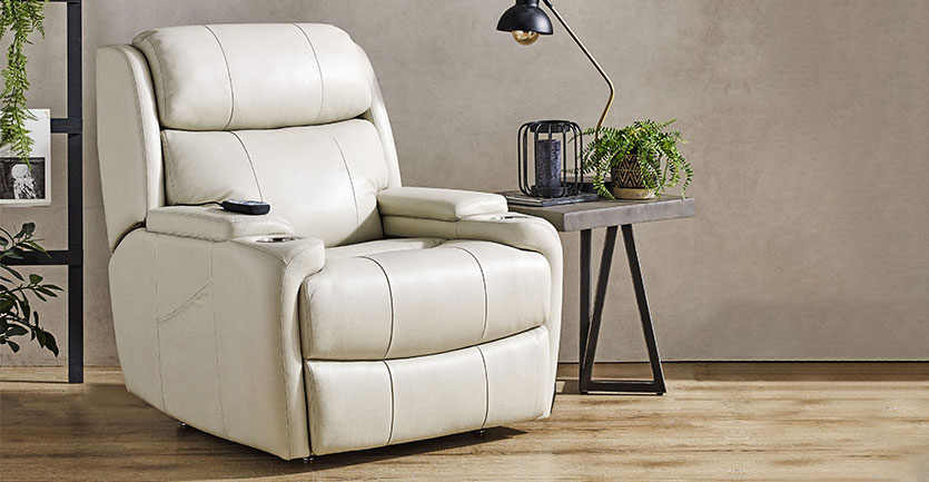 a reclining lounge chair set in a modern home